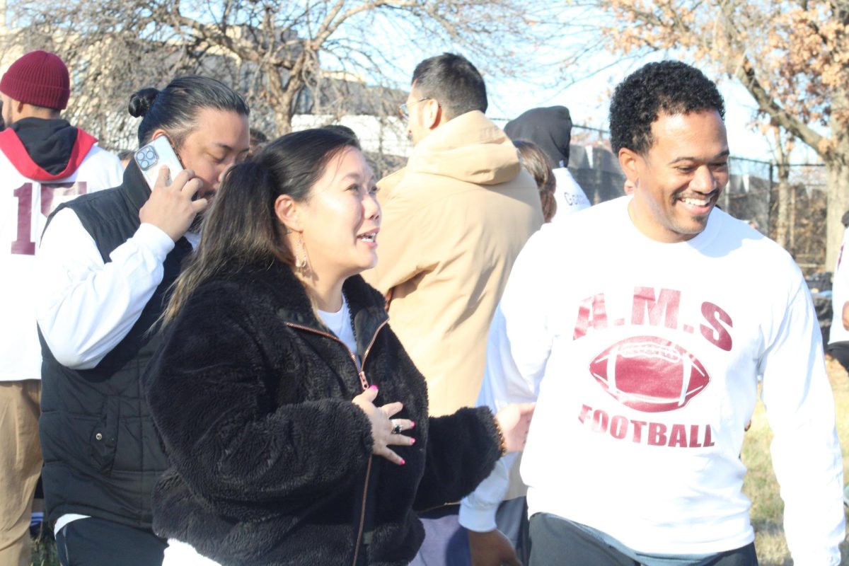 Chung and Scott are excited for the game. 