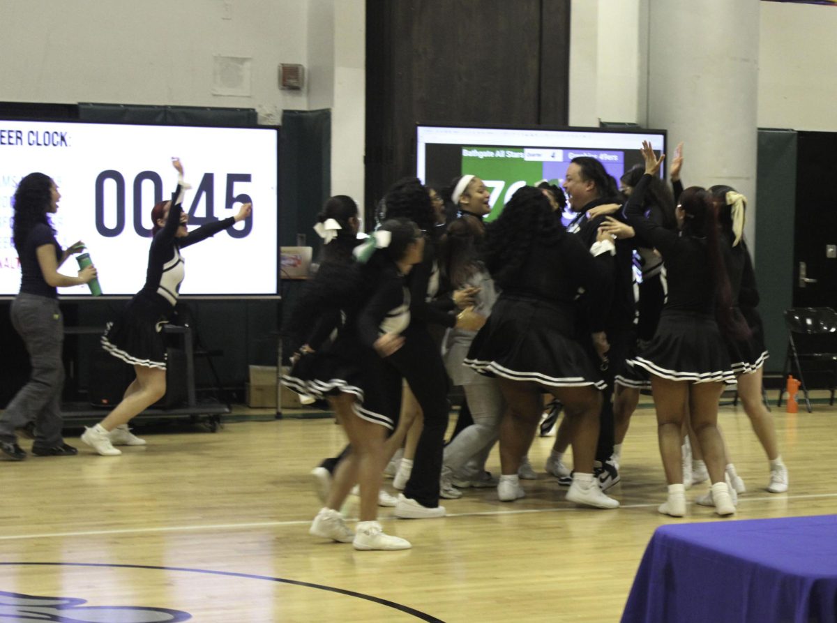 The All Stars and their coach, Mr. Palmere, react to the final score
